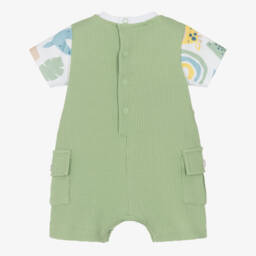 iDO Mini-جمبسوت أخضر للأولاد بنقشة سفاري الأدغال | Childrensalon Outlet
