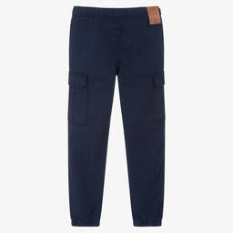 iDO Для младших-Синие хлопковые брюки карго | Childrensalon Outlet