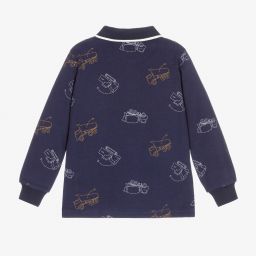 iDO Baby-توب بولو قطن لون كحلي للأولاد | Childrensalon Outlet