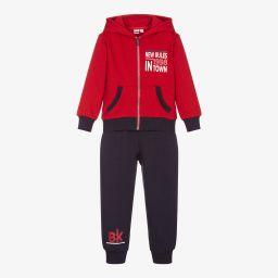 iDO Baby-Boys Red & Blue Tracksuit | Childrensalon Outlet