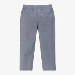 iDO Baby-Boys Relaxed Fit Blue Slacks | Childrensalon Outlet