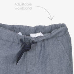 iDO Baby-Boys Relaxed Fit Blue Slacks | Childrensalon Outlet