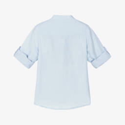iDO Baby-Boys Sky-Toned Linen Blend Shirt | Childrensalon Outlet