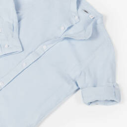iDO Baby-Boys Sky-Toned Linen Blend Shirt | Childrensalon Outlet