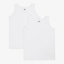 iDO Junior-Boys Soft White Knit Tank Duo | Childrensalon Outlet
