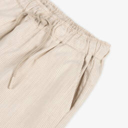 iDO Junior-شورت مخطط من مزيج الكتان للأولاد | Childrensalon Outlet