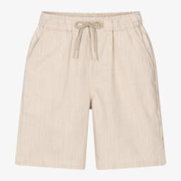 iDO Junior-شورت مخطط من مزيج الكتان للأولاد | Childrensalon Outlet