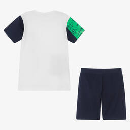 iDO Для младших-Белый топ и синие шорты из хлопка | Childrensalon Outlet