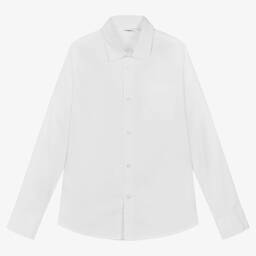 iDO Для младших-Белая хлопковая рубашка | Childrensalon Outlet