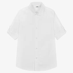 iDO Для младших-Белая хлопковая рубашка | Childrensalon Outlet