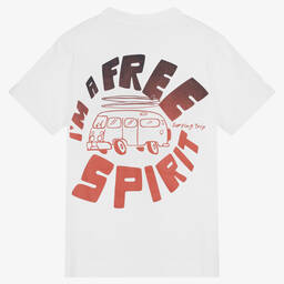 iDO Малыши-Белая хлопковая футболка | Childrensalon Outlet