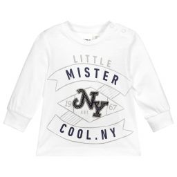 iDO Baby-Boys White Cotton Top | Childrensalon Outlet