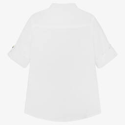 iDO Baby-Boys White Linen Shirt | Childrensalon Outlet