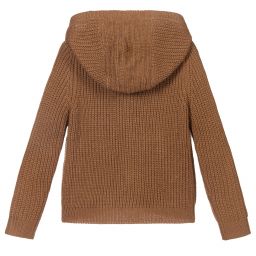 iDO Baby-Brown Knitted Zip-Up Top | Childrensalon Outlet