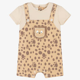 iDO Mini-تبّان قطن جيرسي لون بني للأطفال | Childrensalon Outlet