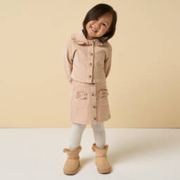 iDO Малыши-Girls Beige Frilled Skirt Ensemble | Childrensalon Outlet