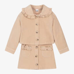 iDO Малыши-Girls Beige Frilled Skirt Ensemble | Childrensalon Outlet