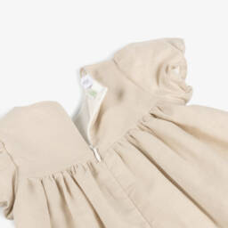 iDO Mini-فستان بيج من الكتان والقطن للبنات | Childrensalon Outlet