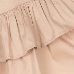 iDO Junior-Girls Beige Ruffle Cotton Skirt | Childrensalon Outlet