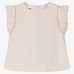iDO Малыши-Бежевая блузка в тонкую полоску | Childrensalon Outlet