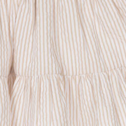 iDO Baby-تنورة قطن سيرسوكر مقلم لون بيج وعاجي | Childrensalon Outlet