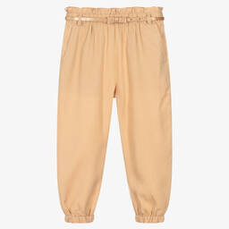 iDO Baby-Girls Beige Tapered Trousers | Childrensalon Outlet