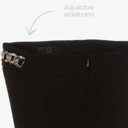 iDO Для младших-Girls Black Chain Accent Trousers | Childrensalon Outlet