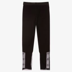 iDO Junior-ليغنغز قطن جيرسي لون أسود للبنات | Childrensalon Outlet