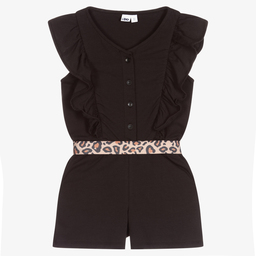 iDO Для младших-Черный хлопковый комбинезон для девочек | Childrensalon Outlet