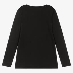 iDO Для младших-Черный хлопковый топ для девочек | Childrensalon Outlet