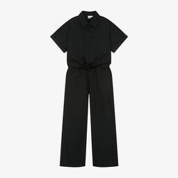 iDO Для младших-Girls Black Cotton Trouser Set | Childrensalon Outlet