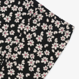 iDO Baby-Girls Black Floral Cotton Trousers | Childrensalon Outlet