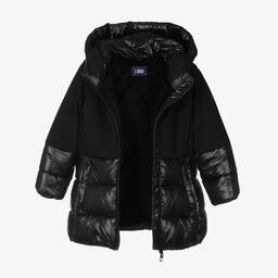 iDO Baby-Girls Black Hooded Puffer Coat | Childrensalon Outlet
