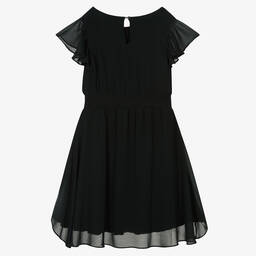 iDO Junior-فستان شيفون لون أسود | Childrensalon Outlet