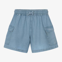 iDO Для младших-Girls Blue Chambray Shorts | Childrensalon Outlet