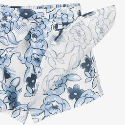 iDO Малыши-Топ и голубая юбка-шорты из хлопка с цветами | Childrensalon Outlet