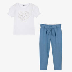 iDO Малыши-Футболка с блестками и голубые брюки | Childrensalon Outlet