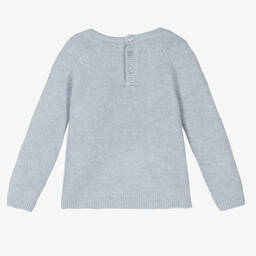 iDO Baby-Girls Blue Knitted Sweater | Childrensalon Outlet