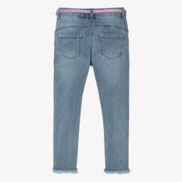 iDO Baby-جينز سليم- فيت قطن دنيم لون أزرق للبنات | Childrensalon Outlet