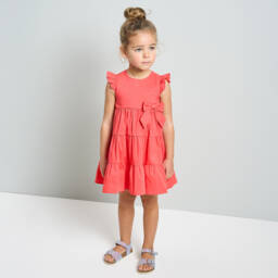 iDO Baby-Girls Blush Poplin Ruffle Dress | Childrensalon Outlet