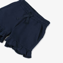 iDO Baby-Girls Breezy Blue Ruffle Knit Shorts | Childrensalon Outlet