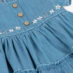 iDO Мини-Платье из шамбре с цветочными узорами для девочек | Childrensalon Outlet