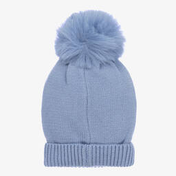 iDO Baby-Girls Cornflower Blue Pom-Pom Hat | Childrensalon Outlet
