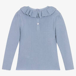 iDO Baby-Girls Cornflower Blue Ribbed Sweater | Childrensalon Outlet