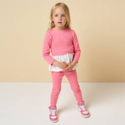 iDO Baby-Girls Cotton Pink Outfit Set | Childrensalon Outlet
