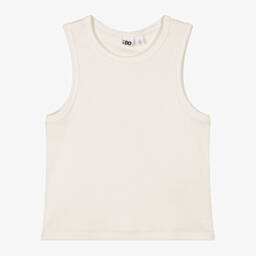 iDO Для младших-Кремовая ребристая хлопковая майка для девочек | Childrensalon Outlet