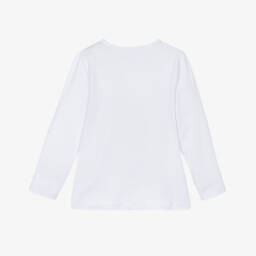 iDO Baby-بلوزة بيضاء نقية بأكمام منتفخة للبنات | Childrensalon Outlet
