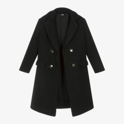 iDO Junior-Girls Elegant Black Coat | Childrensalon Outlet