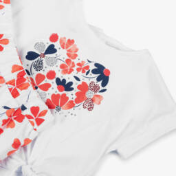 iDO Малыши-Цветочный хлопковый красно-белый ансамбль для девочек | Childrensalon Outlet