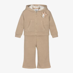 iDO Baby-بدلة رياضية بنجمة لون بيج للبنات | Childrensalon Outlet